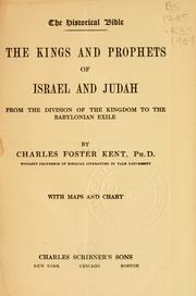 The Kings And Prophets Of Israel And Judah, From The Division Of The ...