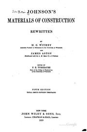 Cover of: Johnson's Materials of construction
