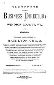 Gazetteer and business directory of Windsor County, Vt., for 1883-84 by Hamilton Child