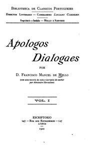 Cover of: Apologos dialogaes