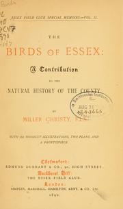 Cover of: The birds of Essex: a contribution to the natural history of the country.