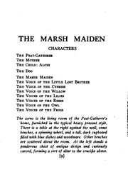 Cover of: The marsh maiden, and other plays