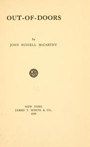 Cover of: Out-of-doors by John Russell McCarthy