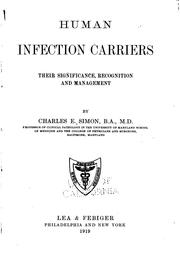 Cover of: Human infection carriers: their significance, recognition and management
