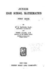 Cover of: Junior high school mathematics