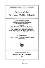 Cover of: Survey of the St. Louis public schools
