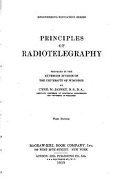 Cover of: Principles of radiotelegraphy
