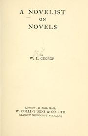 Cover of: A novelist on novels