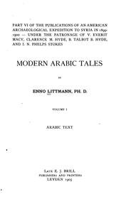Modern Arabic tales by Enno Littmann