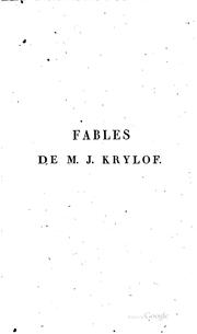 Fables de m. J. Krylof by Ivan Andreevich Krylov