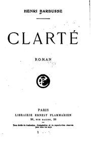 Cover of: Clarté: roman.