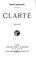 Cover of: Clarté