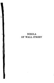 Cover of: Nixola of Wall Street