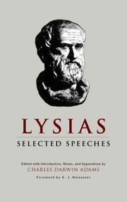 Cover of: Lysias by Charles Darwin Adams