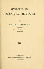Cover of: Women in American history.