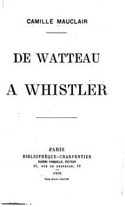Cover of: De Watteau á Whistler.