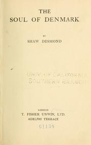Cover of: The Soul of Denmark by Shaw Desmond