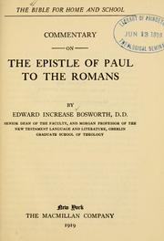 Cover of: Commentary on the Epistle of Paul to the Romans