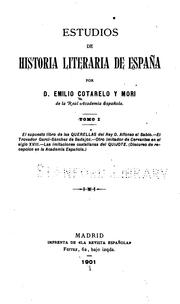 Cover of: Estudios de historia literaria de España