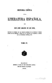 Historia crítica de la literatura española by José Amador de los Ríos