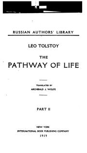 Cover of: The pathway of life by Lev Nikolaevič Tolstoy