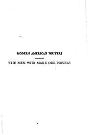 Cover of: The men who make our novels