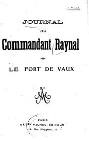 Cover of: Journal du commandant Raynal. by Alphonse Louis François Raynal