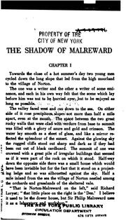 Cover of: The shadow of Malreward