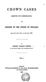 Crown Cases Reserved for Consideration by Russell, William Oldnall Sir