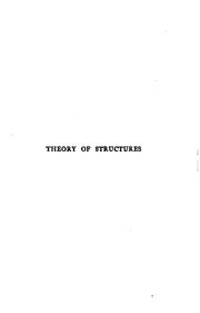 Cover of: Theory of structure