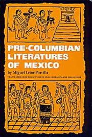 Literaturas precolombinas de México by Miguel León Portilla