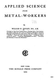 Cover of: Applied science for metal workers