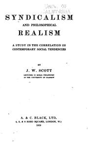 Syndicalism and philosophical realism by John Waugh Scott