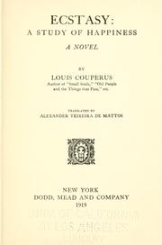 Cover of: Ecstasy by Louis Couperus
