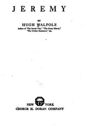 Cover of: Jeremy by Hugh Walpole