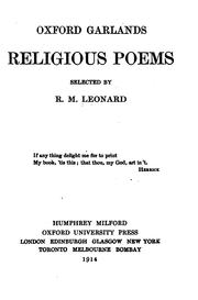 Cover of: The religious poems of Richard Crashaw