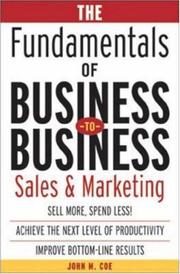 Cover of: The Fundamentals of Business-to-Business Sales & Marketing by John Coe