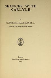 Cover of: Seances with Carlyle by Euphemia Macleod