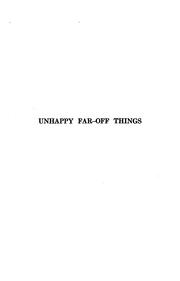 Cover of: Unhappy far-off things