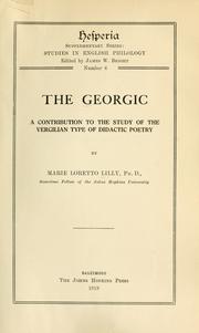 Cover of: The georgic by Marie Loretto Lilly