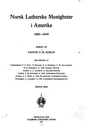 Cover of: Norske lutherske menigheter i Amerika, 1843-1916