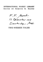 Cover of: Two Wessex tales