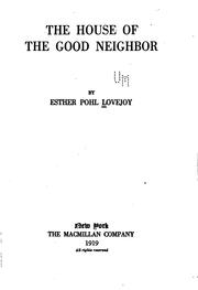 Cover of: The House of the good neighbor