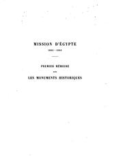 Cover of: Recherches sur les monuments qu'on peut attribuer aux six premières dynasties de Manéthon: précédées d'un rapport adressé à M. le ministre de l'instruction publique sur les résultats généraux de la mission
