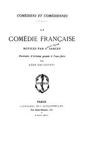 Cover of: Comédiens et comédiennes ... by Francisque Sarcey