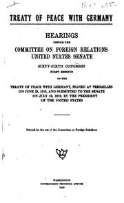 Cover of: Treaty of peace with Germany.