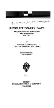 Cover of: Revolutionary days