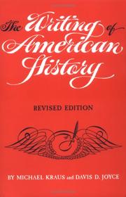 Cover of: The Writing of American History