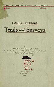 Cover of: Early Indiana trails and surveys