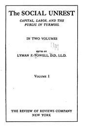 Cover of: The social unrest by Lyman P. Powell